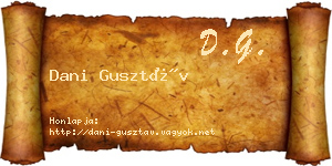 Dani Gusztáv névjegykártya