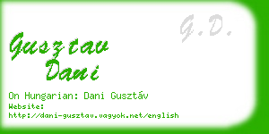 gusztav dani business card