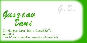 gusztav dani business card